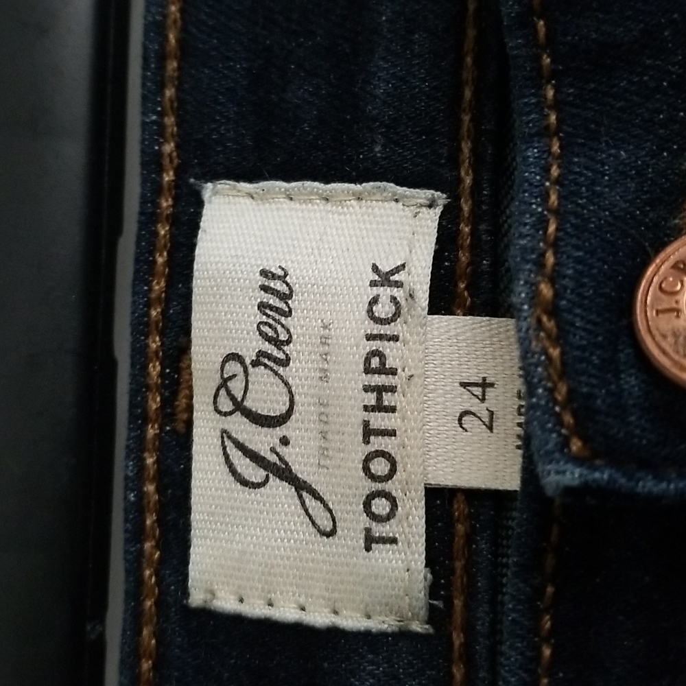 J.Crew Women's Toothpick Dark Wash Jeans - Picture 5 of 13